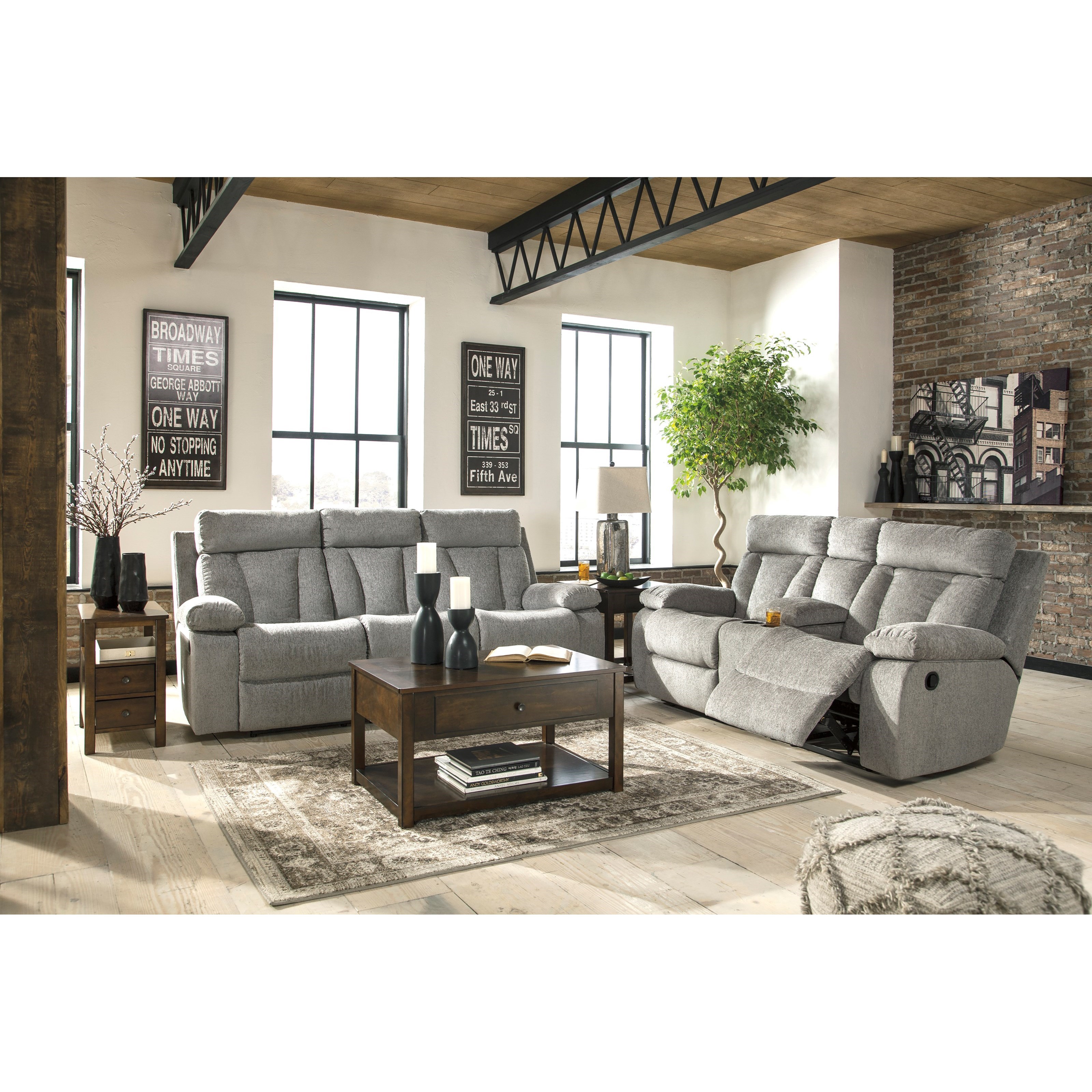 Ashley Signature Design Mitchiner Reclining Living Room Group